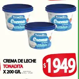 Supermercados Mariano Max Tonadita crema de leche oferta