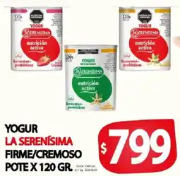 Supermercados Mariano Max La serenisima yogur firme/cremoso pote oferta