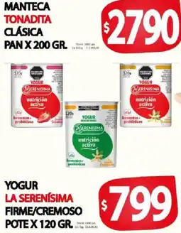 Supermercados Mariano Max La serenisima yogur firme/cremoso oferta