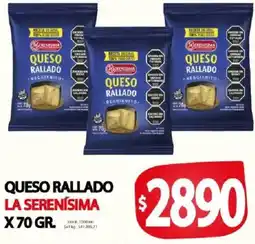 Supermercados Mariano Max La serenísima queso rallado oferta