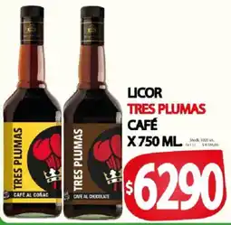 Supermercados Mariano Max Tres plumas licor café oferta