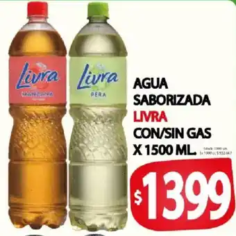 Supermercados Mariano Max Livra agua saborizada con/sin gas oferta