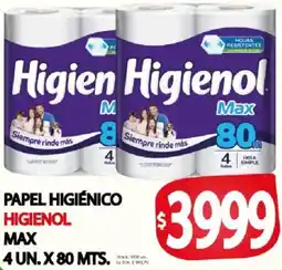 Supermercados Mariano Max Higienol papel higiénico max oferta