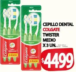 Supermercados Mariano Max Colgate cepillo dental twister medio oferta