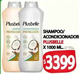 Supermercados Mariano Max Plusbelle shampoo/ acondicionador oferta