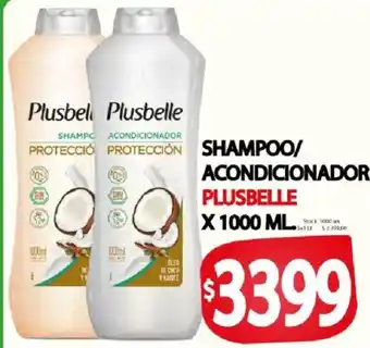 Supermercados Mariano Max Plusbelle shampoo/ acondicionador oferta