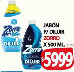 Supermercados Mariano Max Zorro jabón p/ diluir oferta