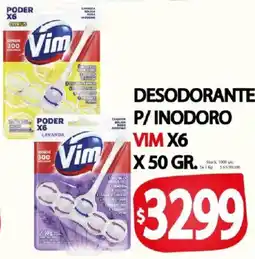 Supermercados Mariano Max Vim desodorante p/ inodoro x6 oferta