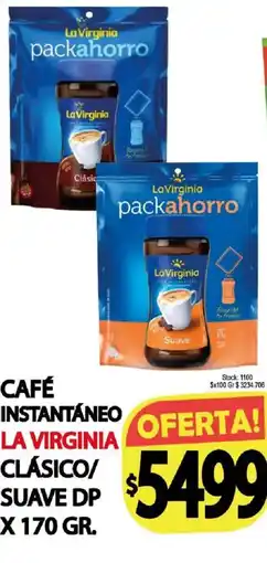 Supermercados Mariano Max La virginia café instantáneo clásico/suave dp oferta