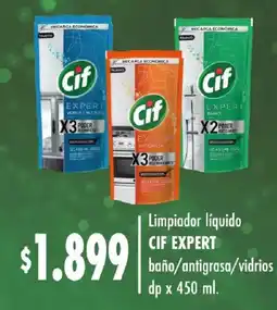 Supermercados Mariano Max Cif expert limpiador liquido baño/antigrasa/vidrios oferta
