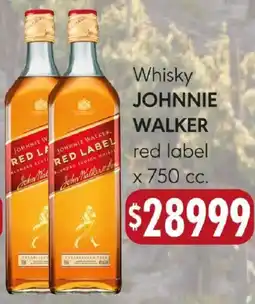 Supermercados Mariano Max Johnnie walker whisky red label oferta