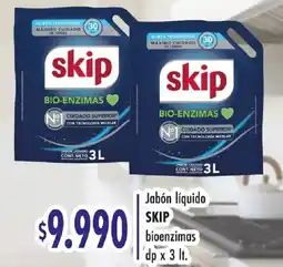 Supermercados Mariano Max Skip jabón líquido bioenzimas oferta