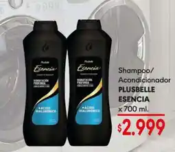 Supermercados Caracol Plusbelle shampoo acondicionador esencia oferta