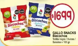 Supermercados Caracol Gallo snacks bizcochos oferta