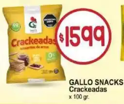 Supermercados Caracol Gallo snacks crackeadas oferta