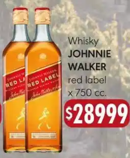 Supermercados Caracol Johnnie walker whisky red label oferta