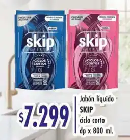 Supermercados Caracol Skip jabón líquido ciclo corto oferta