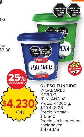 Finlandia queso fundido v/ sabores