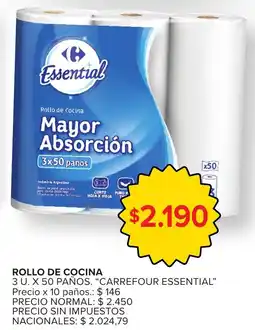 Carrefour Carrefour essential rollo de cocina oferta