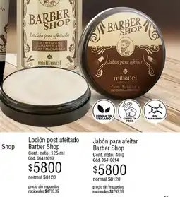 Millanel Cosmética Barber shop jabón para afeitar oferta