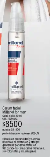 Millanel Cosmética Millanel serum facial for men oferta