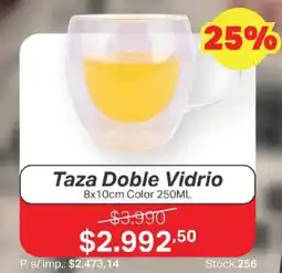 Ferniplast Taza Doble Vidrio oferta