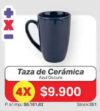 Taza de cerámica azul oscura