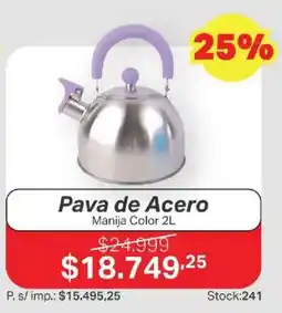Ferniplast Pava de acero manija color oferta