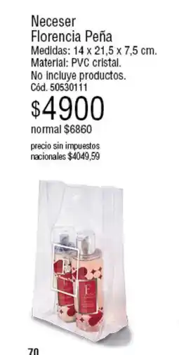 Millanel Cosmética Florencia peña neceser oferta