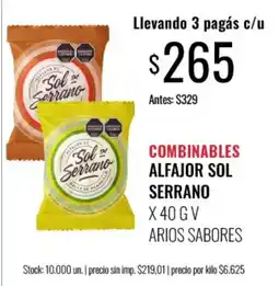 Super MAMI Alfajor sol serrano oferta