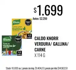Super MAMI Knorr caldo verdura/ gallina/ carne oferta