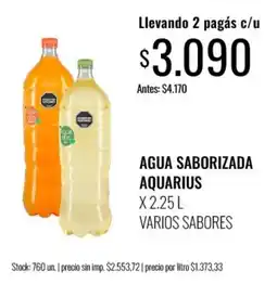 Super MAMI Aquarius agua saborizada varios sabores oferta