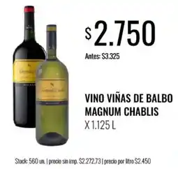 Super MAMI Viñas de balbo vino magnum chablis oferta