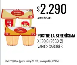 Super MAMI La serenisima postre oferta