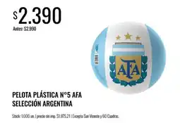 Super MAMI Afa pelota plastica n°5 seleccion argentina oferta