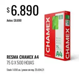 Super MAMI Chamex resma a4 oferta