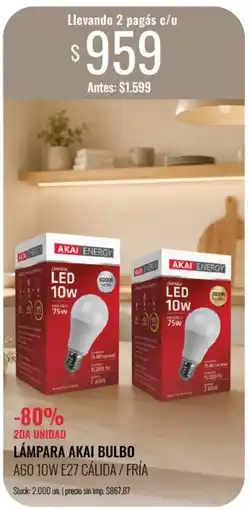 Super MAMI Akai energy lámpara led oferta