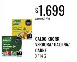 Supermercados Tadicor Knorr caldo verdura/ gallina/ carne oferta