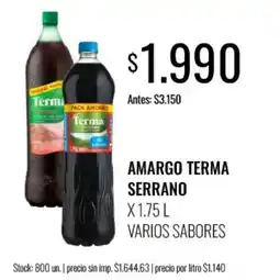 Supermercados Tadicor Terma amargo serrano oferta
