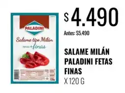 Supermercados Tadicor Paladini salame tipo milán fetas finas oferta