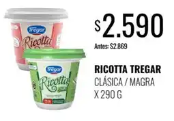 Supermercados Tadicor Tregar ricotta clásica / magra oferta