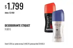 Supermercados Tadicor Etiquet desodorante oferta