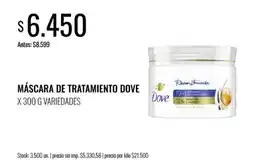 Supermercados Tadicor Dove máscara de tratamiento oferta