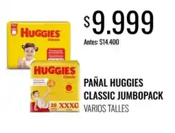 Supermercados Tadicor Huggies pañal classic jumbopack oferta