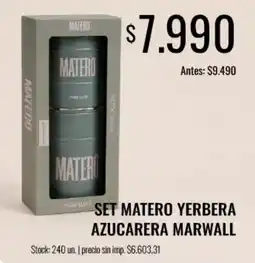 Supermercados Tadicor Matero set matero yerbera azucarera marwall oferta