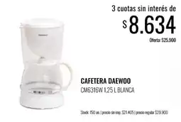 Supermercados Tadicor Daewoo cafetera oferta