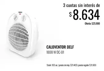 Supermercados Tadicor Delf caloventor oferta