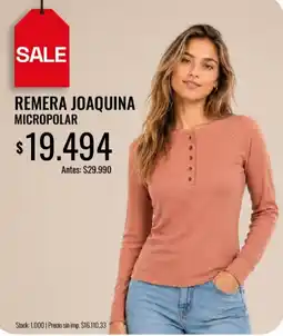 Supermercados Tadicor Joaquina remera micropolar oferta