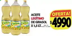 Supermercados Becerra Aceite legítimo de girasol oferta