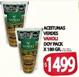 Supermercados Becerra Vanoli aceitunas verdes oferta